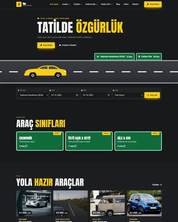 Tema 06 – Otoyol tasarım önizlemesi