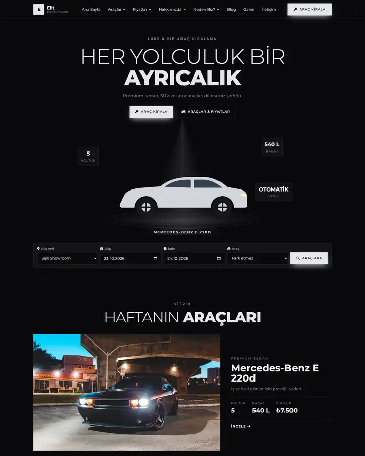 Tema 07 – Showroom tasarım önizlemesi