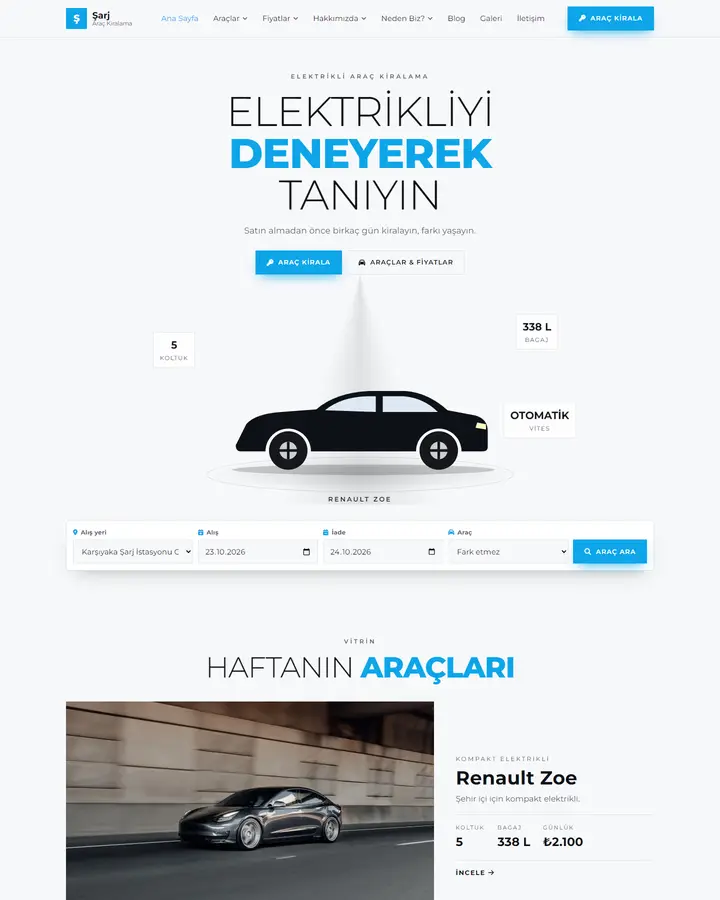 Tema 17 – Showroom tasarım önizlemesi